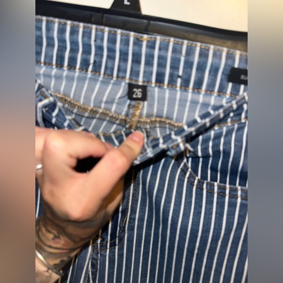 Judy Blue® Ultra High Rise Super Flare Jean In Pin Stripe - Picture 11 of 14